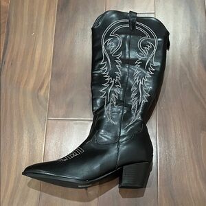 Black Western Leather Boots